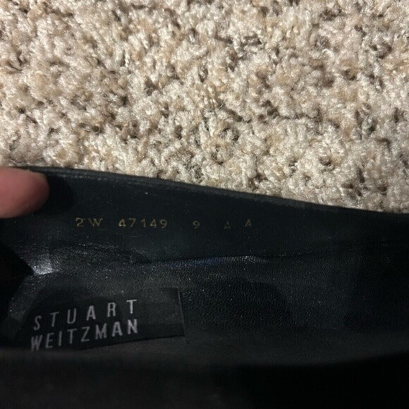 Stuart Weitzman Black Heels with Silver Accents - Picture 6 of 10